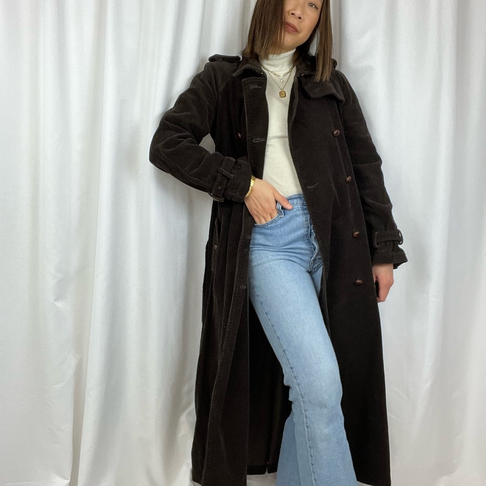 SOLD Ralph Lauren Polo Brown Corduroy Duster Coat